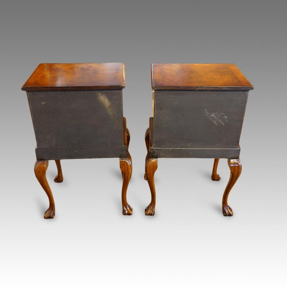 Pair of Walnut Bedside Cabinets 2