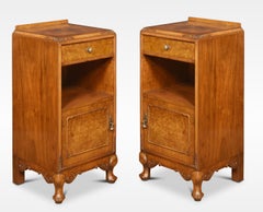 Pair of Walnut Bedside Cabinets