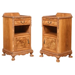 Pair of Walnut Bedside Cabinets