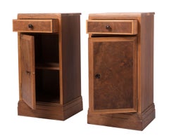 Pair of Walnut Bedside Tables by Heals of London, England, circa 1930