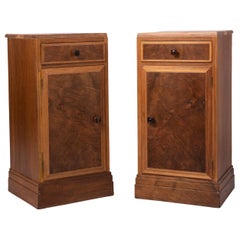 Pair of Walnut Bedside Tables by Heals of London, England, circa 1930