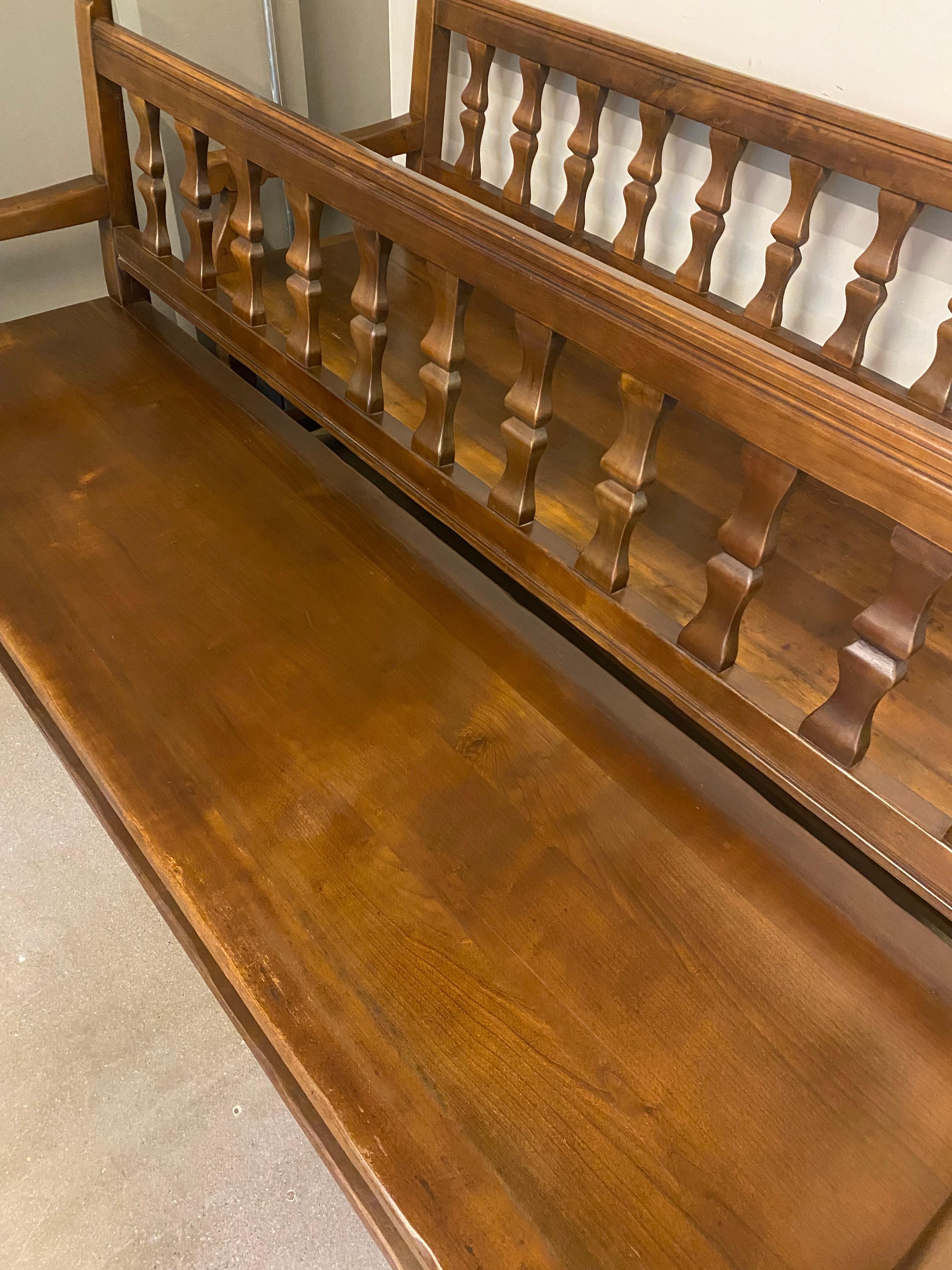 Pair of Walnut Benches, Sold Separately, Florence, IT, 1840's For Sale 1