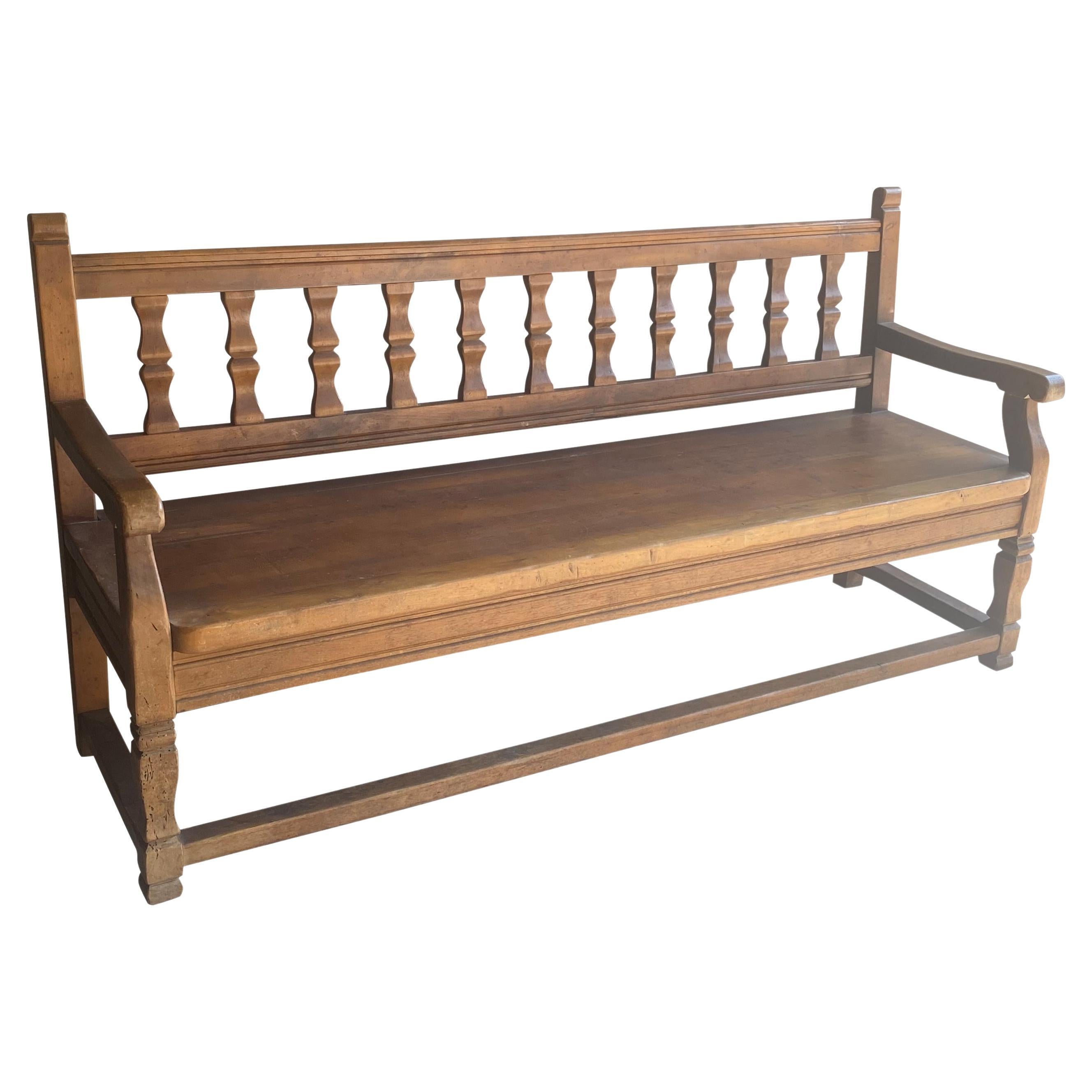 Pair of Walnut Benches, Sold Separately, Florence, IT, 1840's
