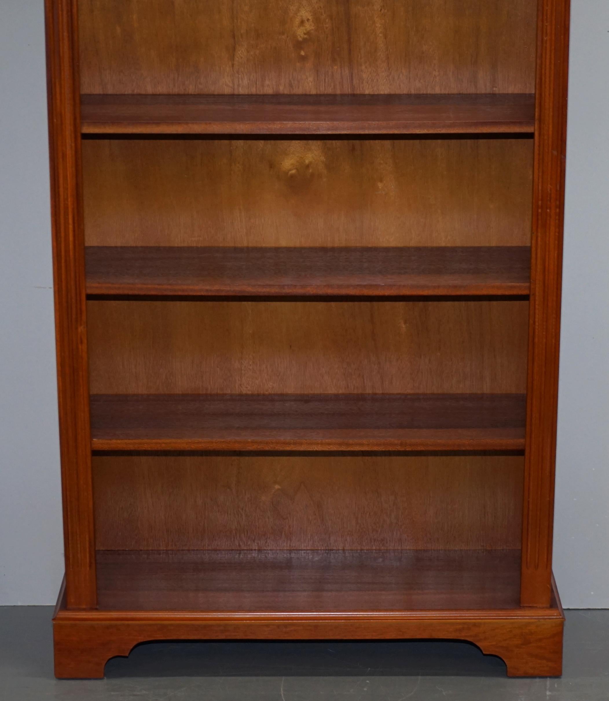Pair of Walnut Beresford & Hicks Library Bookcases Height Adjustable Shelves 7