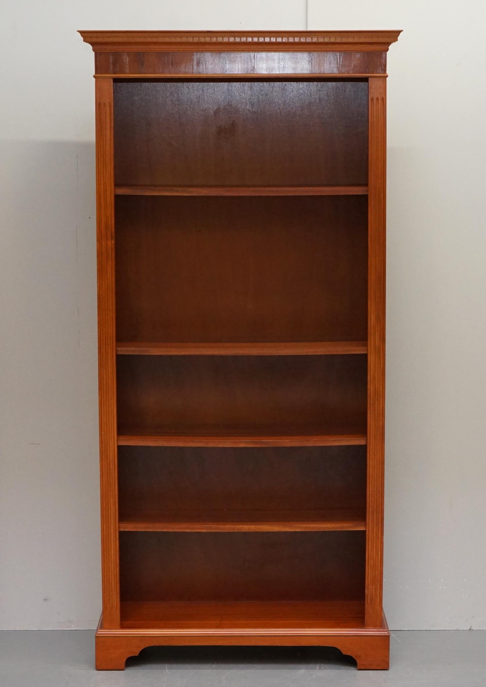 Art Deco Pair of Walnut Beresford & Hicks Library Bookcases Height Adjustable Shelves