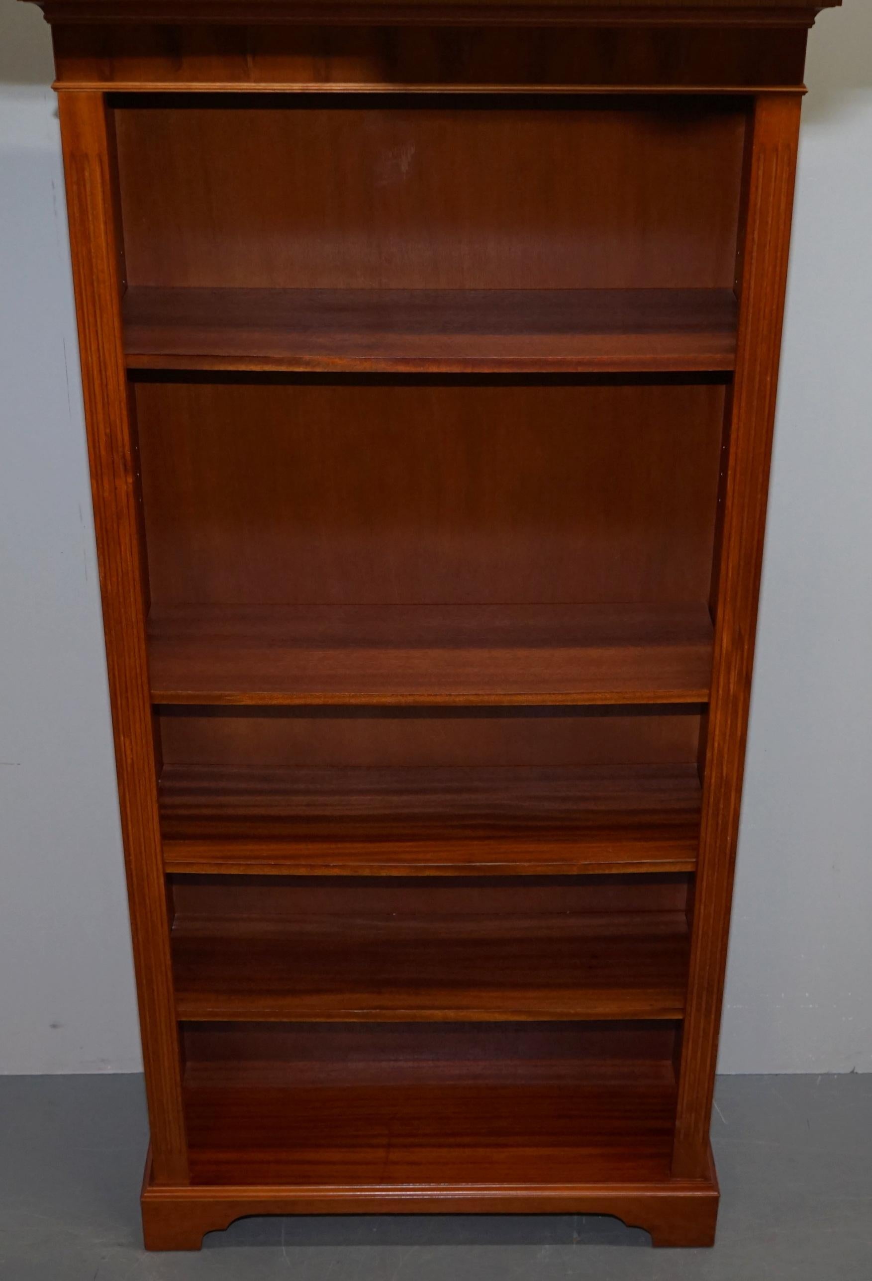 Pair of Walnut Beresford & Hicks Library Bookcases Height Adjustable Shelves 1