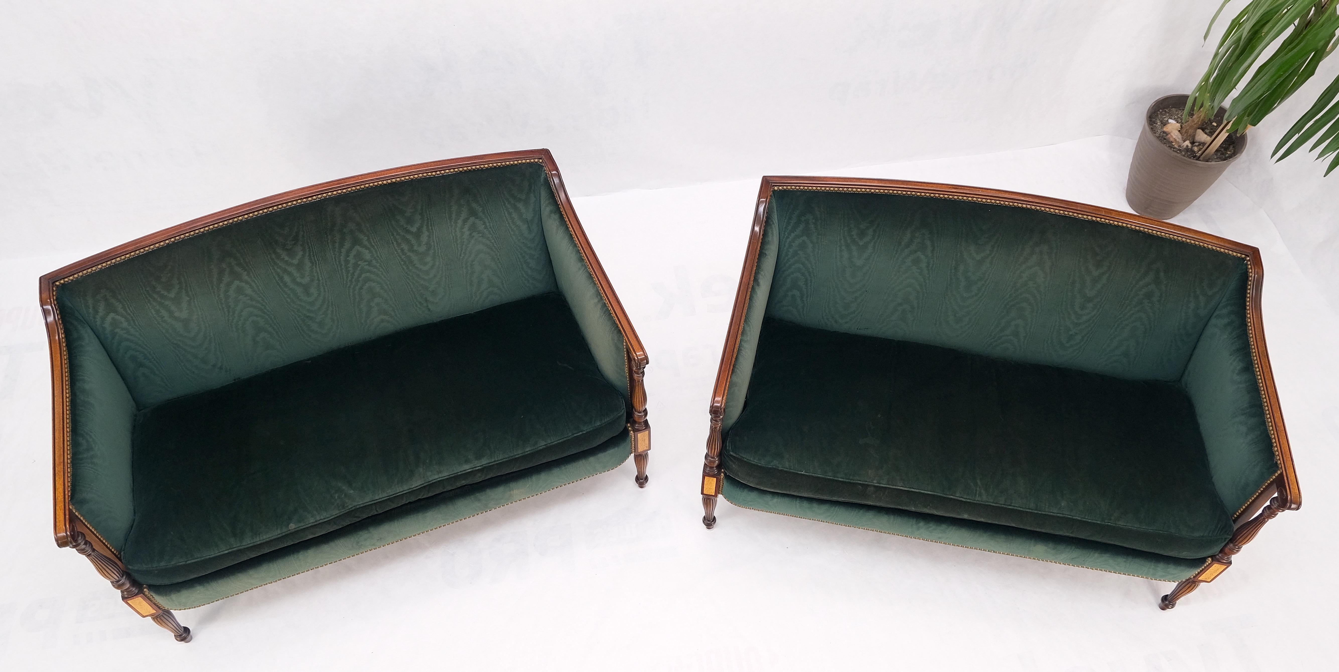 Pair of Walnut & Burl Fine Regency Decorative Love Seats Sofas Settees  12