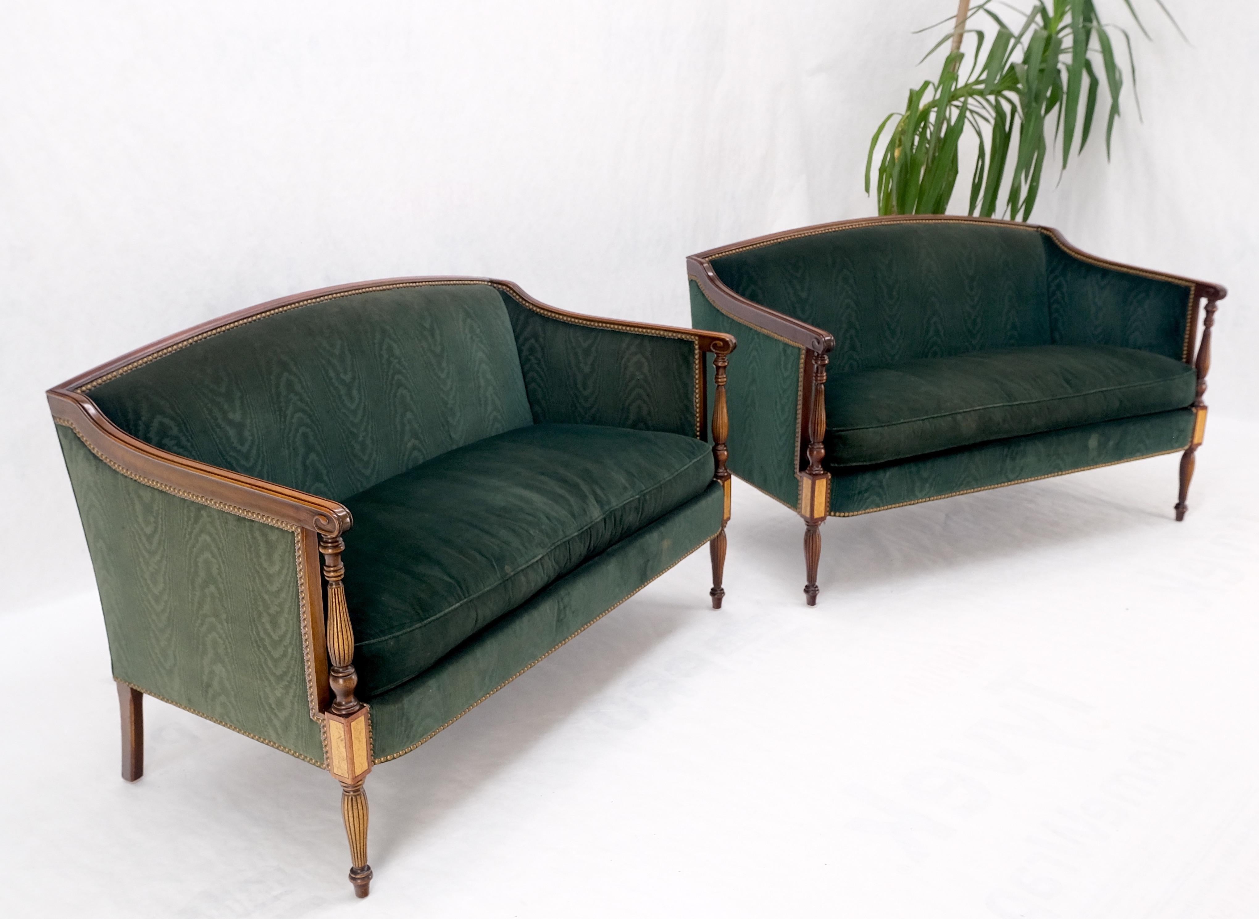 Pair of Walnut & Burl Fine Regency Decorative Love Seats Sofas Settees  13