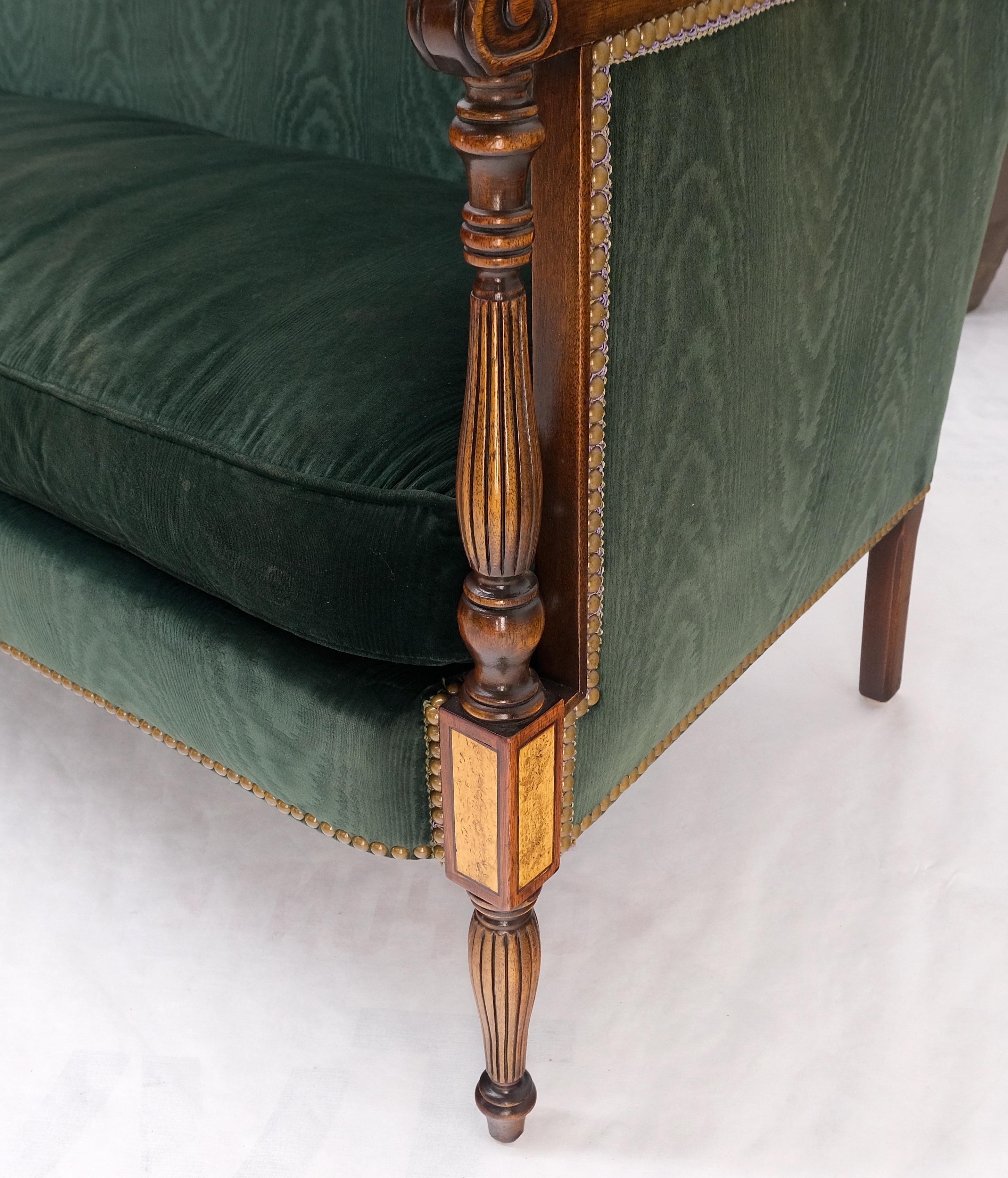 20th Century Pair of Walnut & Burl Fine Regency Decorative Love Seats Sofas Settees 