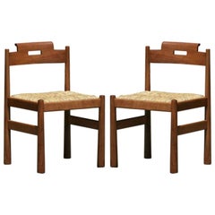 Pair of Walnut Chairs by Giovanni Michelucci