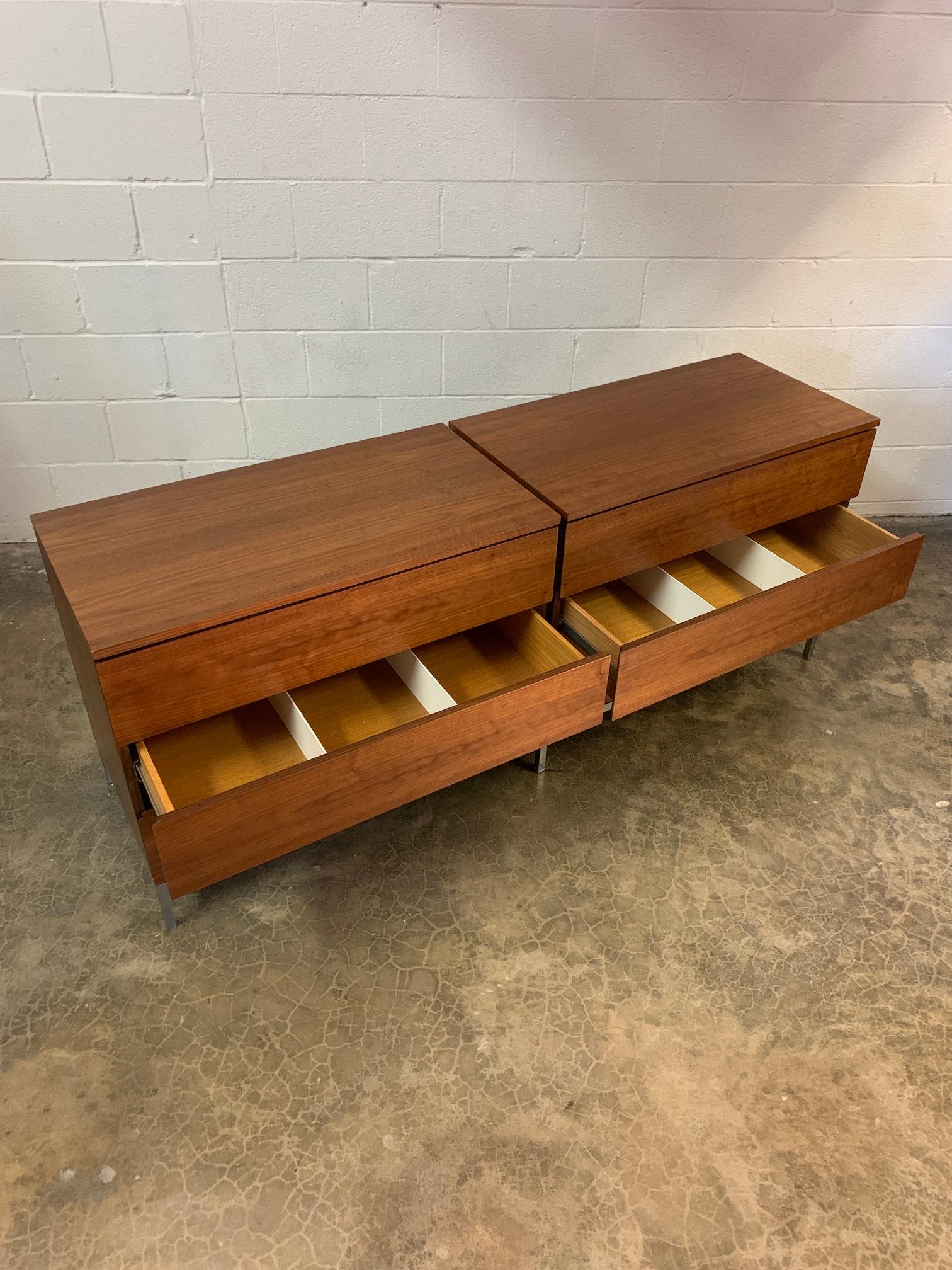 Pair of Walnut Chests by Florence Knoll for Knoll 6