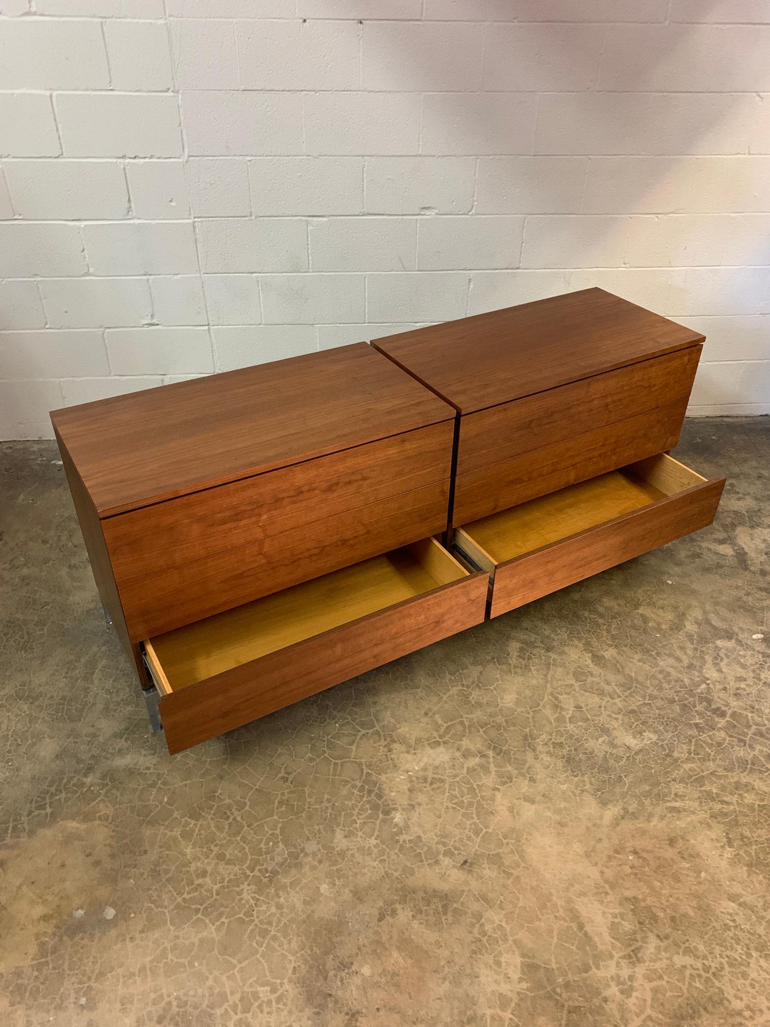 Pair of Walnut Chests by Florence Knoll for Knoll 7