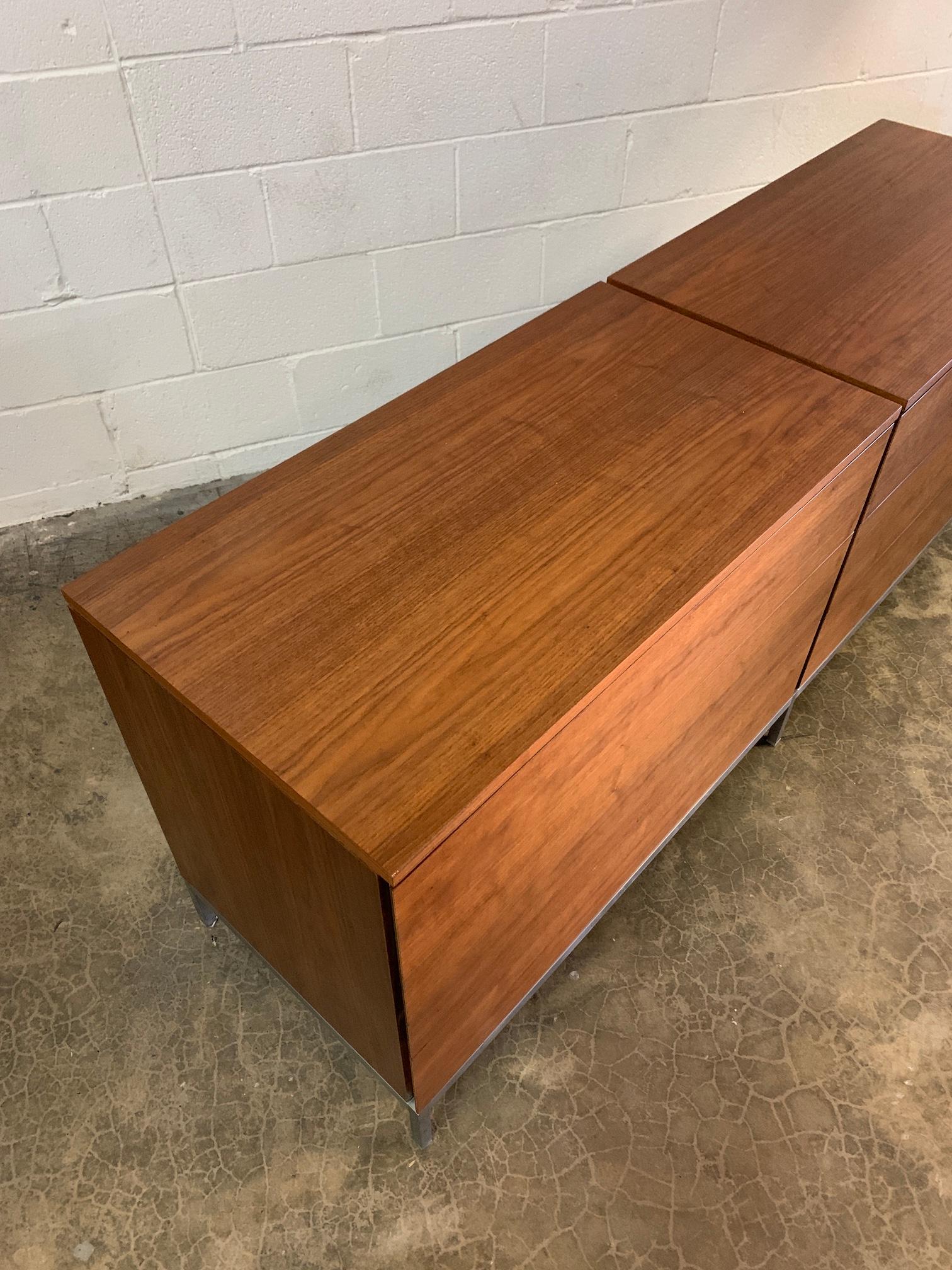 Pair of Walnut Chests by Florence Knoll for Knoll 8