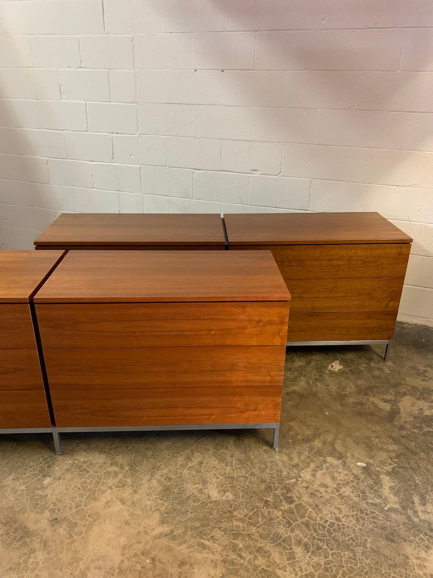 Pair of Walnut Chests by Florence Knoll for Knoll 11