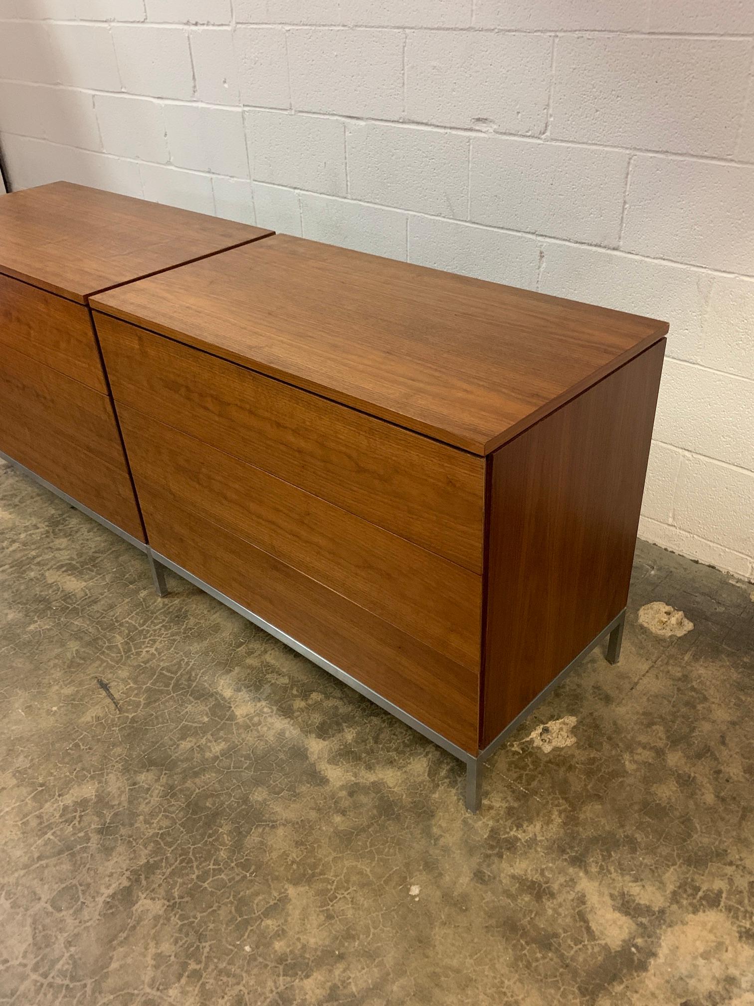 Pair of Walnut Chests by Florence Knoll for Knoll 1