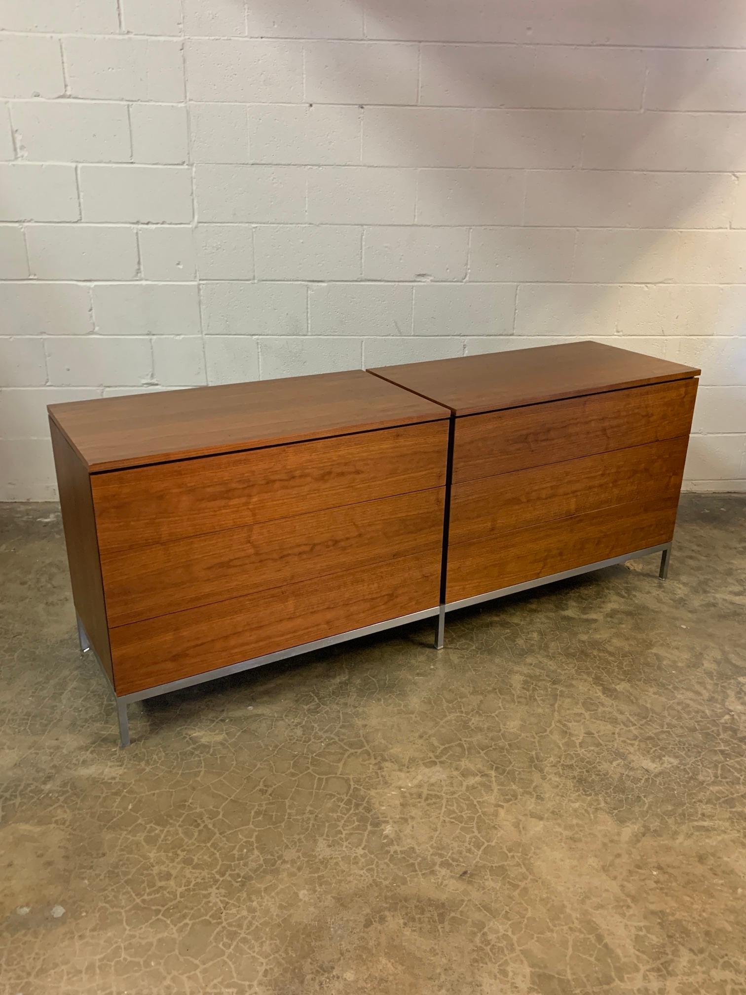 Pair of Walnut Chests by Florence Knoll for Knoll 2