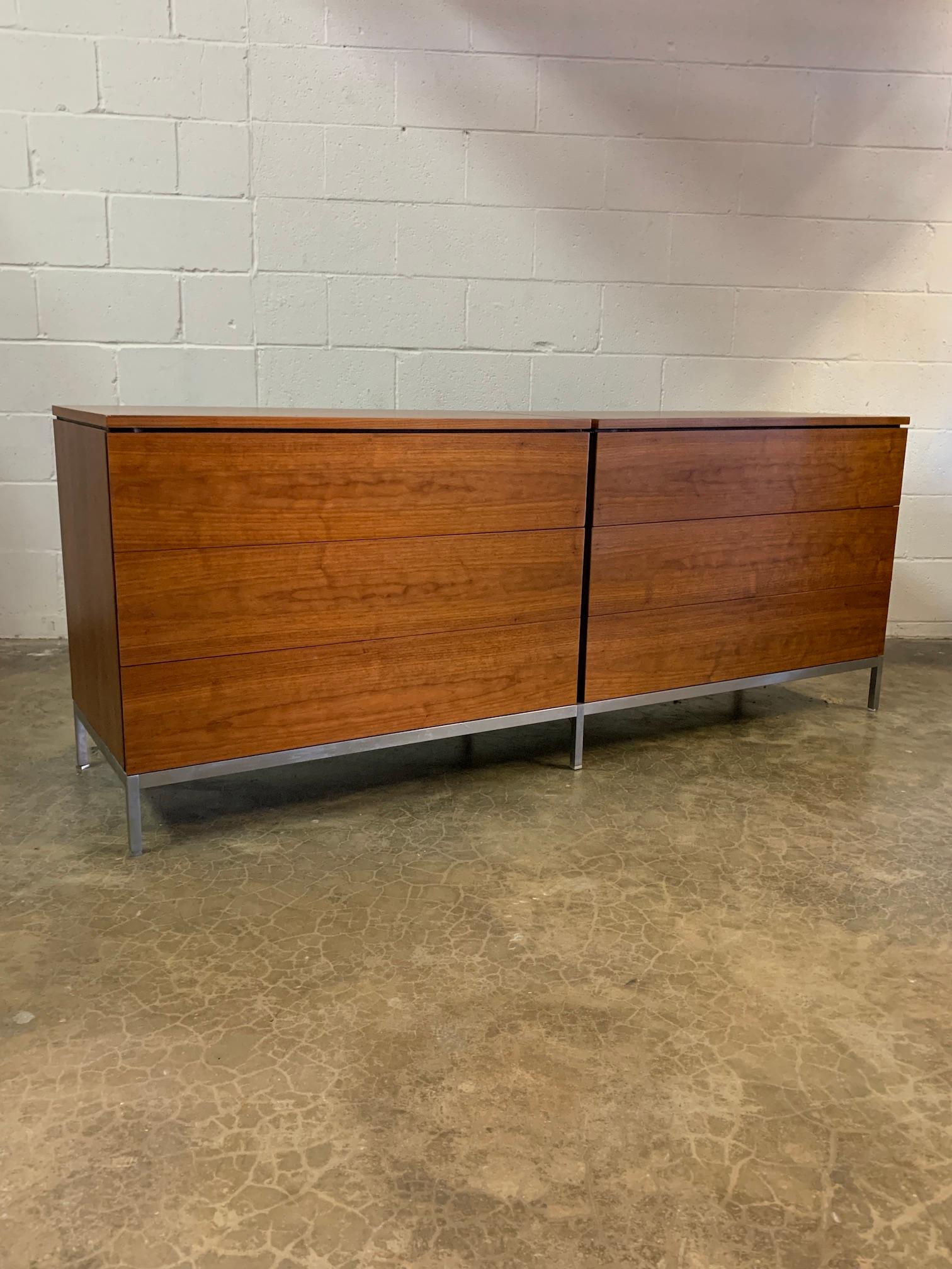 Pair of Walnut Chests by Florence Knoll for Knoll 3