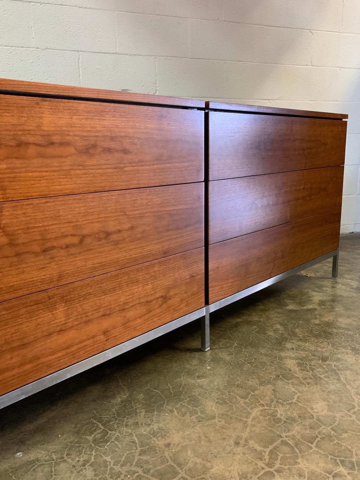 Pair of Walnut Chests by Florence Knoll for Knoll 4
