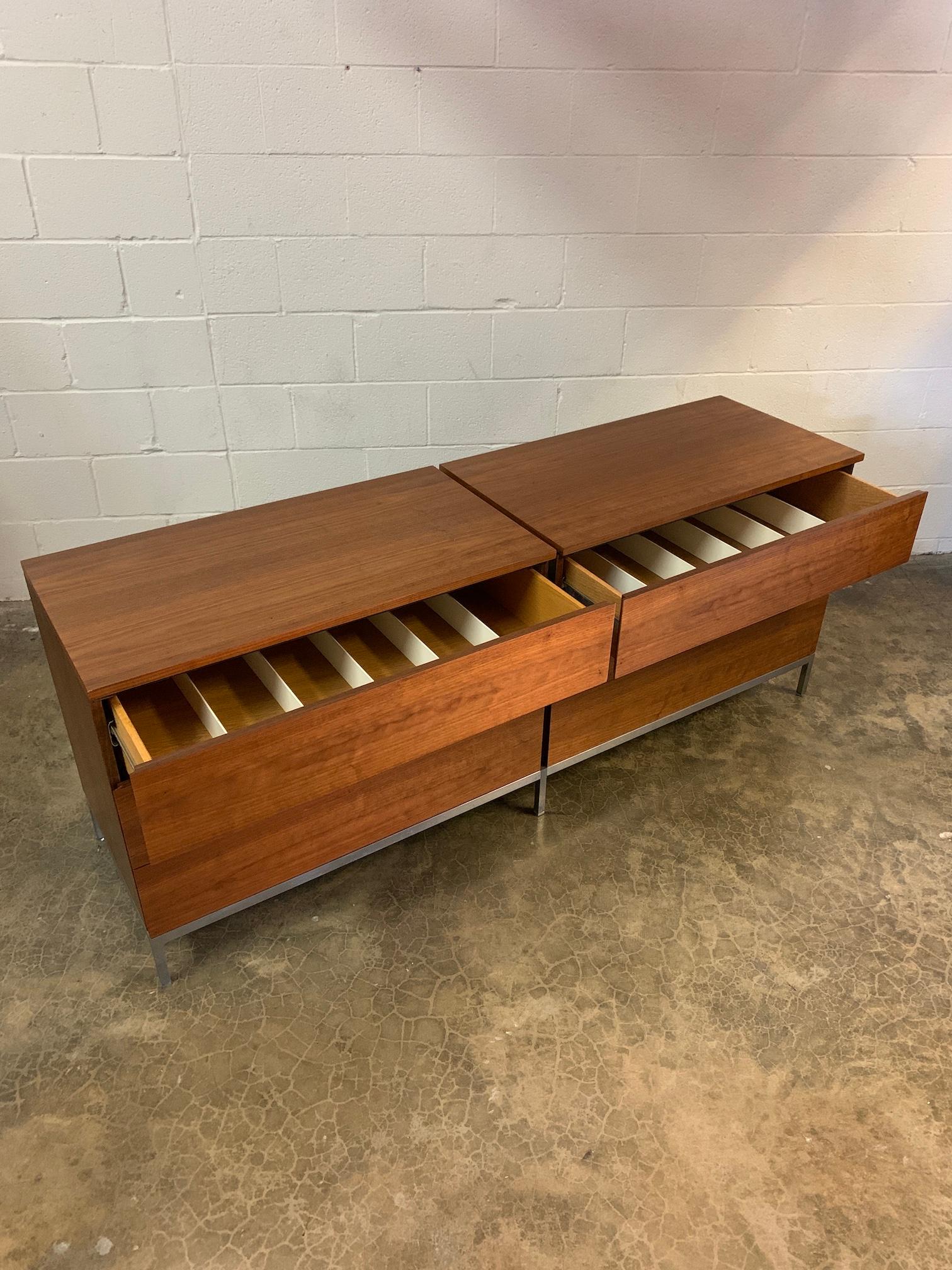 Pair of Walnut Chests by Florence Knoll for Knoll 5