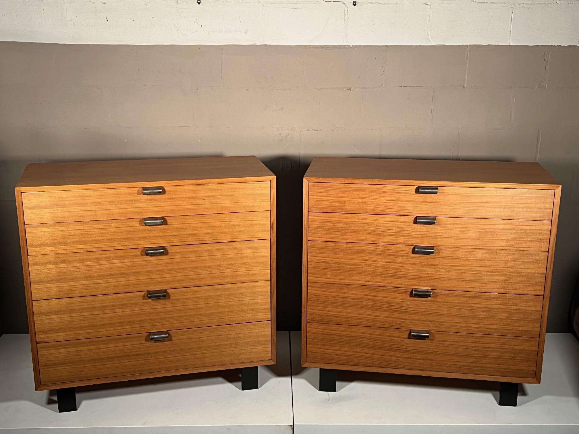 Pair of Walnut Dressers by George Nelson for Herman Miller ca' 1950's 3