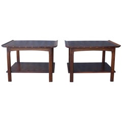 Pair of Walnut End Tables by Lane, 1960s