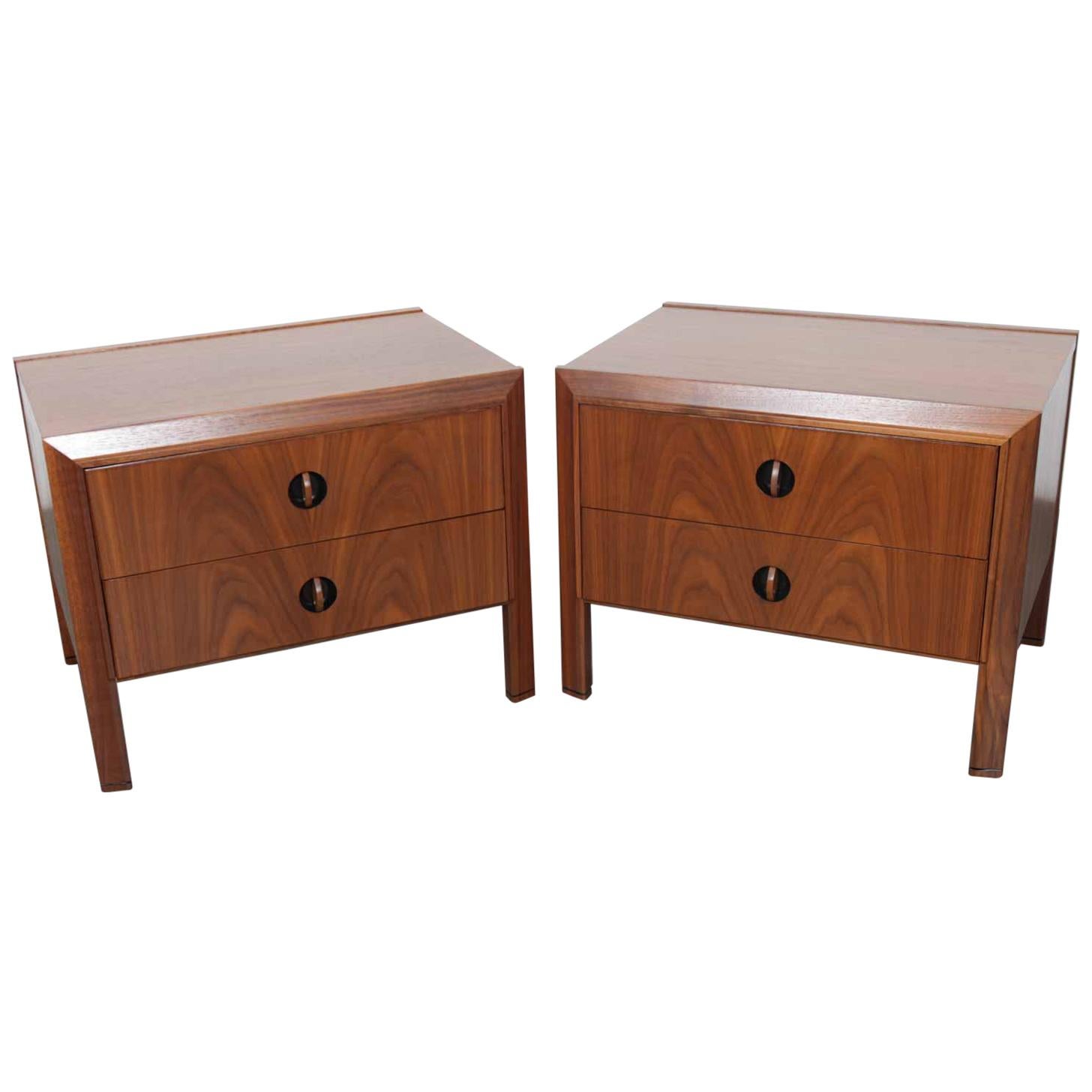 Pair of Walnut End Tables by Milo Baughman for Glenn of California