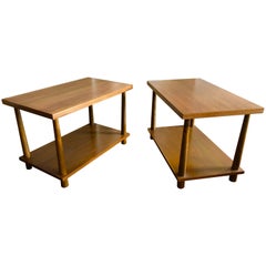 Pair of Walnut End Tables by T.H. Robsjohn-Gibbings