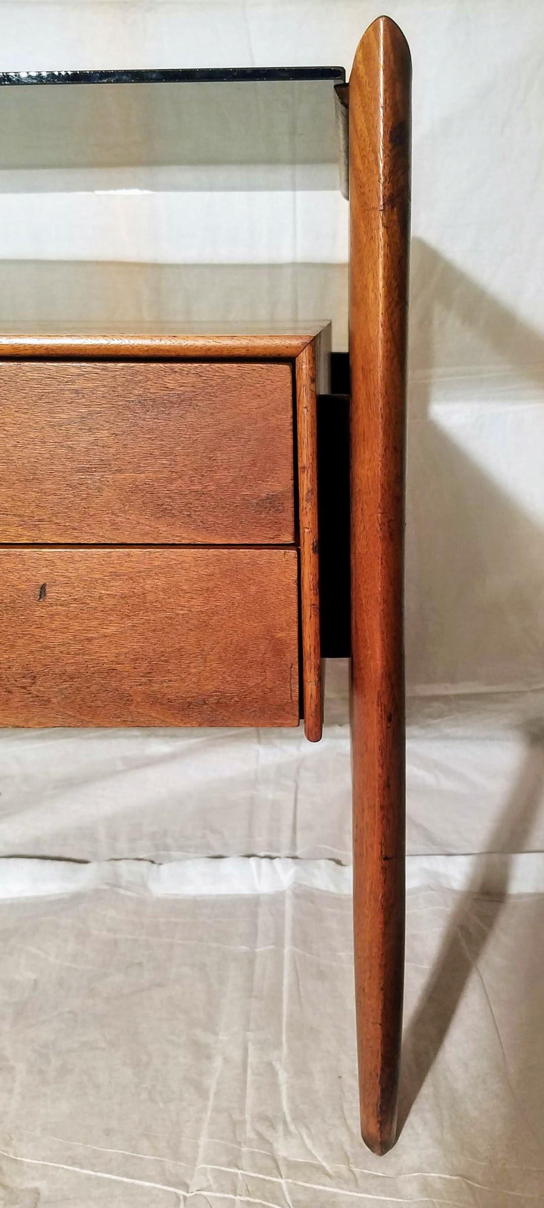 Pair of Walnut End Tables  Parallel Line for Drexel, 1960s 1
