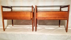 Paire de tables d'appoint en noyer Parallel Line pour Drexel:: années 1960