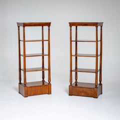 Pair of Walnut Étagères, Northern Italy, circa 1840
