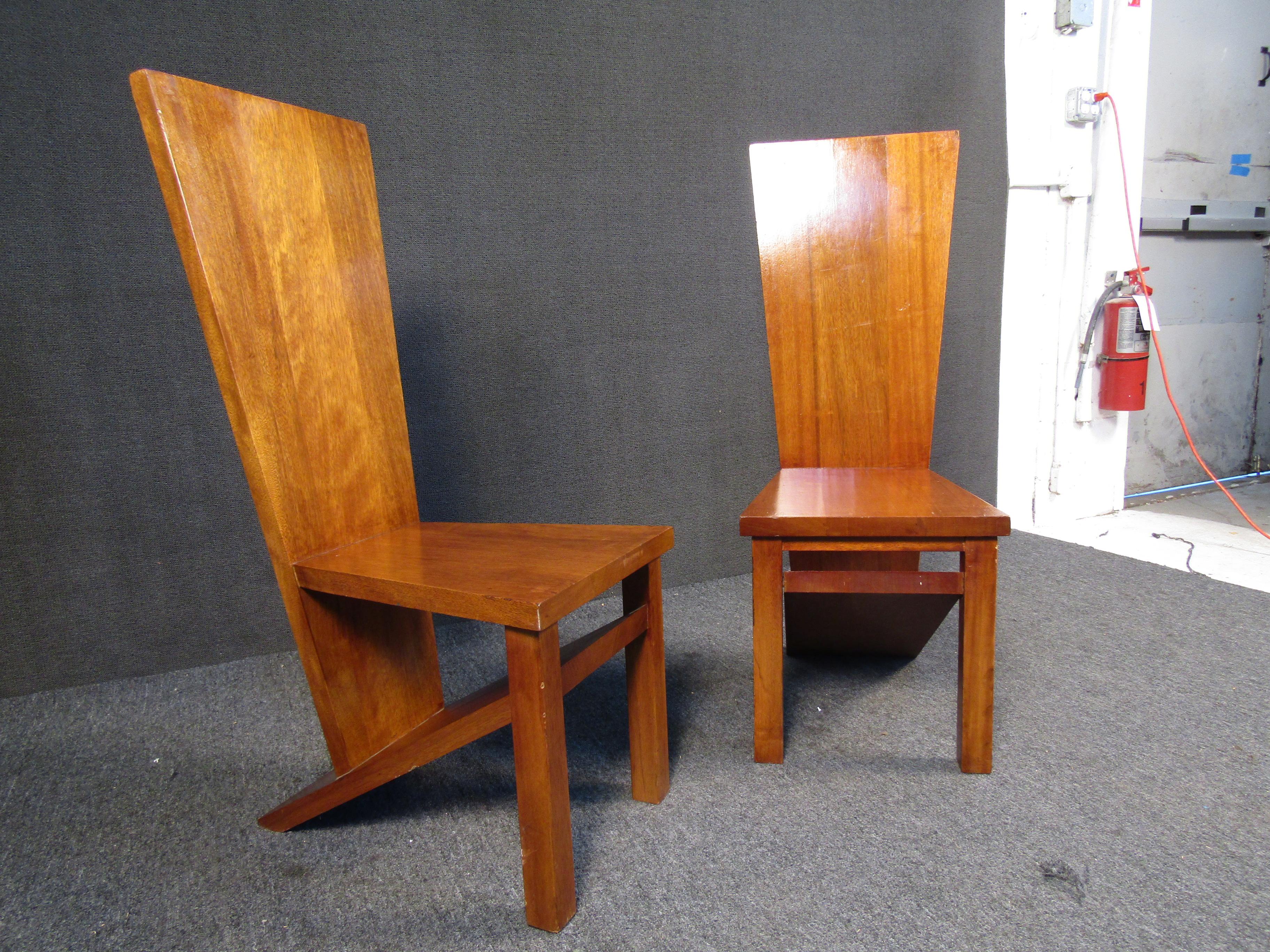 wood slab chair