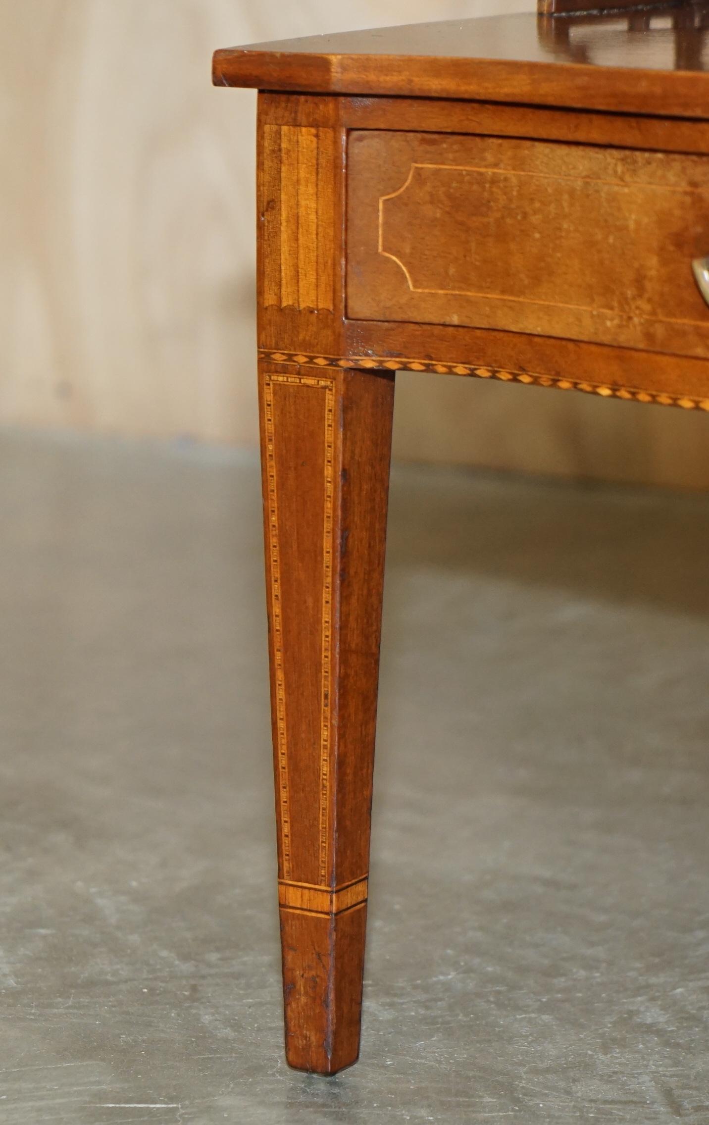 Hardwood PAIR OF WALNUT FRET WORK CARVED THOMAS CHIPPENDALE SHERATON REVIVAL SIDE TABLEs For Sale