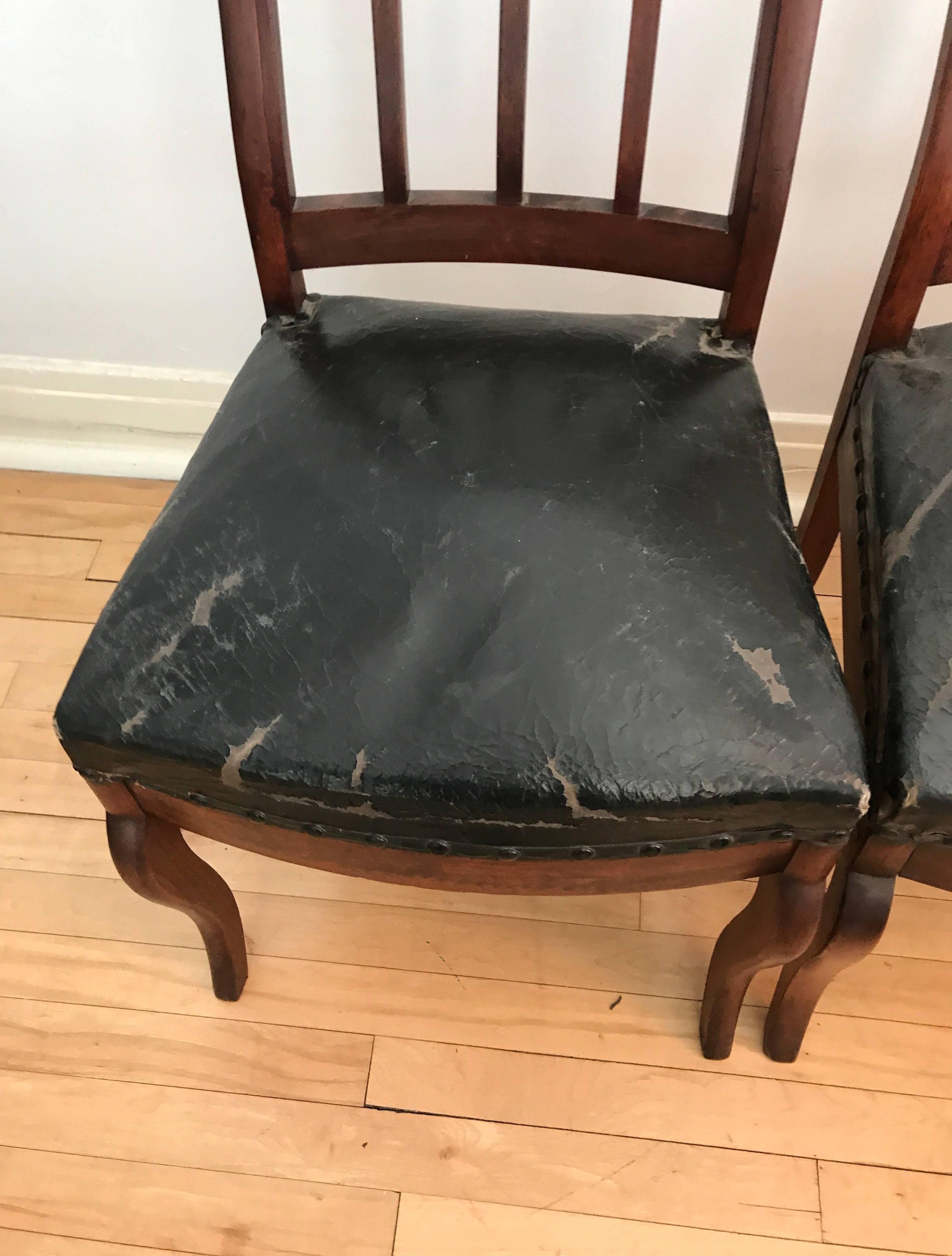 Pair of Walnut Gothic Revival Hall Chairs For Sale 2