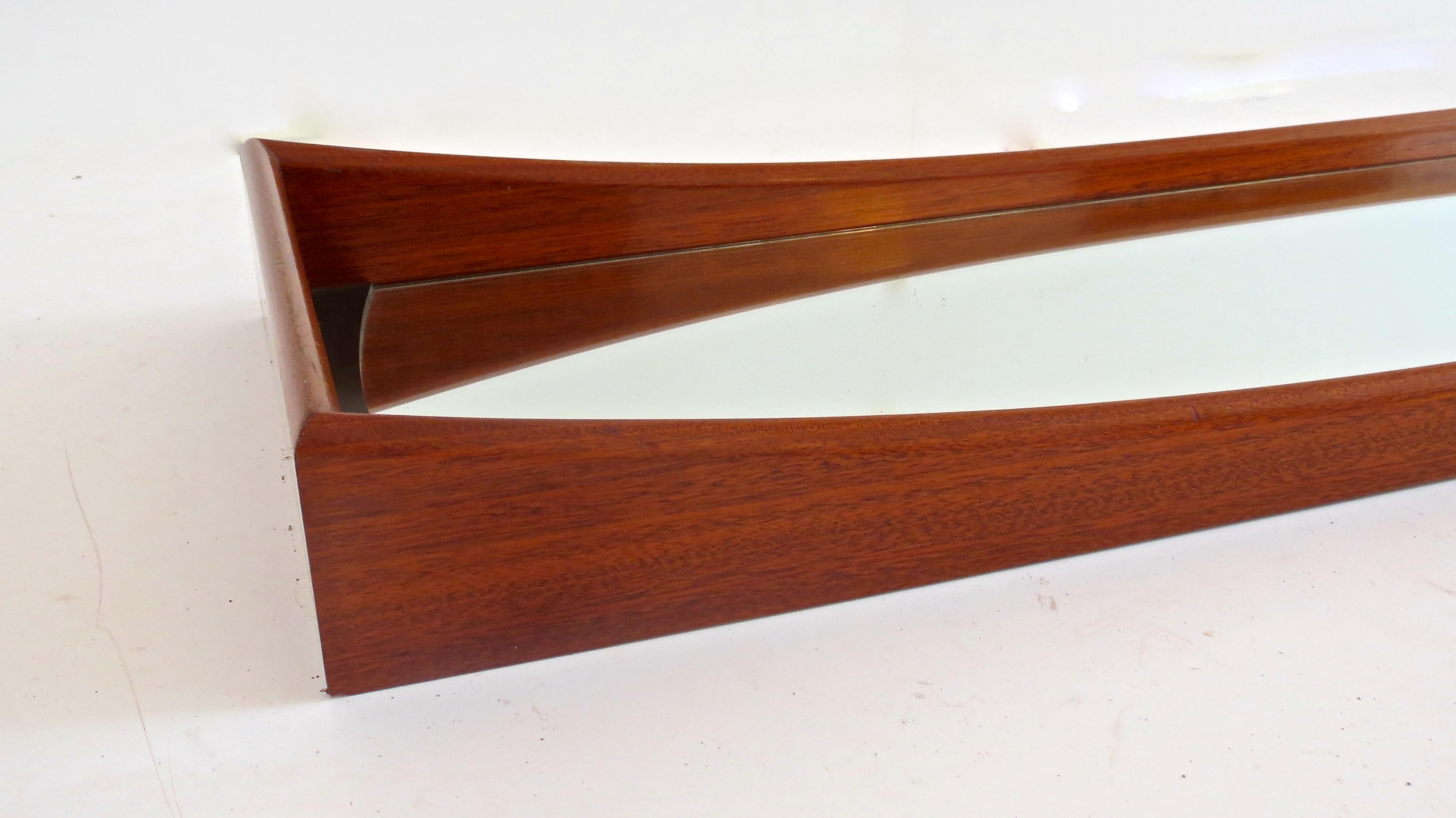 Pair of Walnut in the style of Ico Parisi Curved Wall Mirrors, 1950 For Sale 8