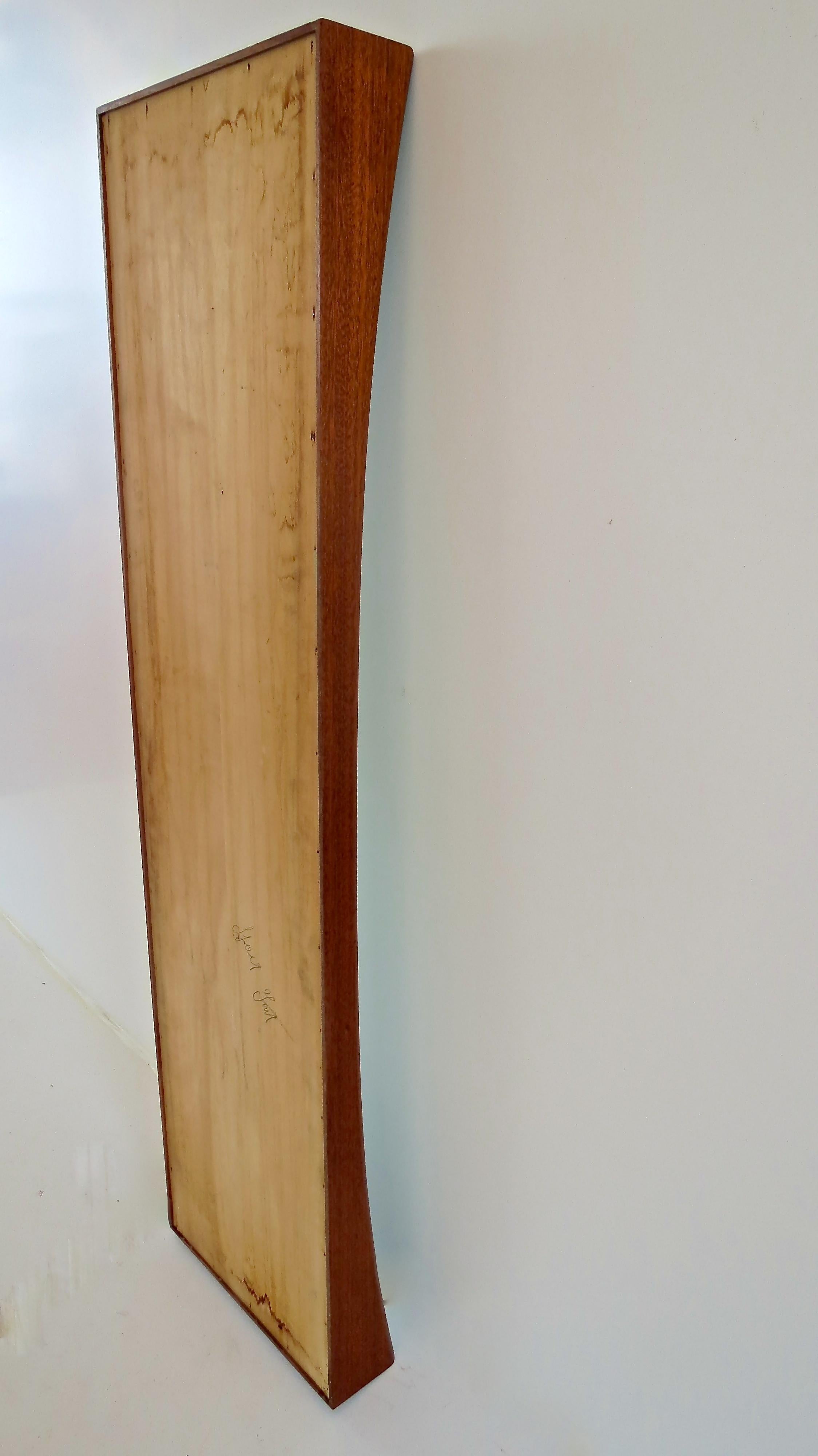 Pair of Walnut in the style of Ico Parisi Curved Wall Mirrors, 1950 For Sale 11