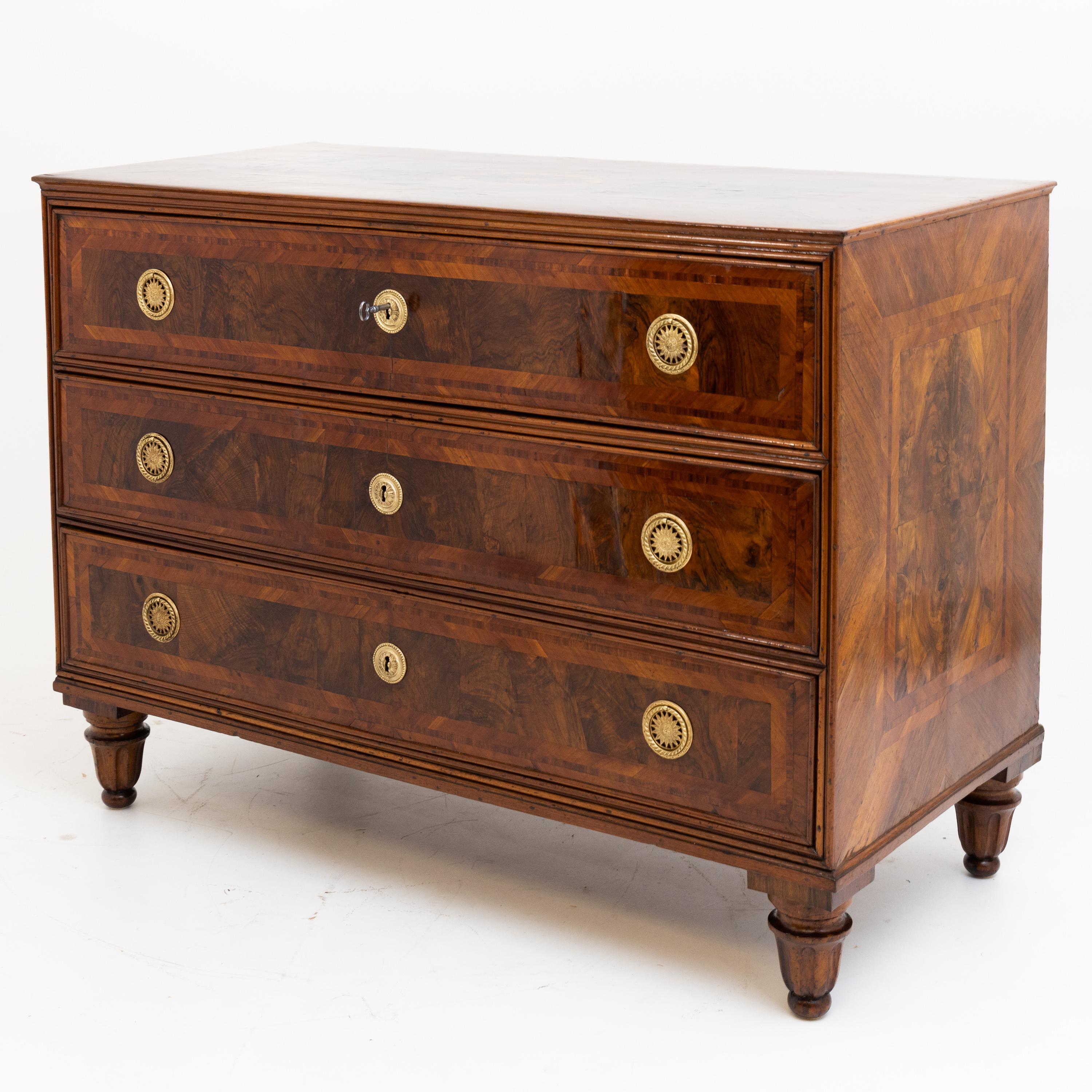 Pair of Walnut Louis Seize Chests of Drawers, Late 18th Century 4