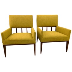 Pair of Walnut Lounge Chairs in the Manner of Paul McCobb