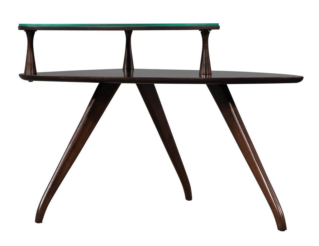 Pair of Walnut Mid-Century Modern Torpedo End Tables For Sale 6