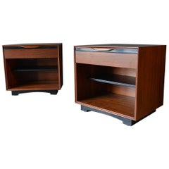 Pair of Walnut Nightstands or End Tables by John Kapel for Glenn of California
