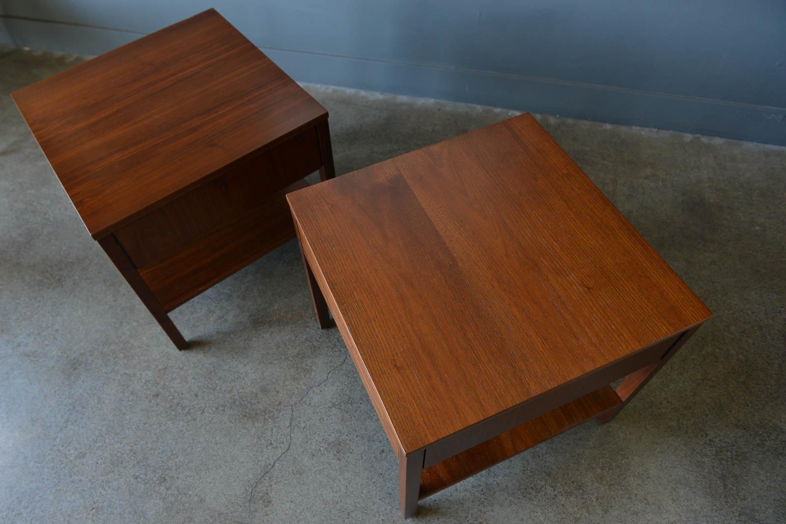 Pair of Walnut Nightstands or Side Tables by Florence Knoll, ca. 1951 4