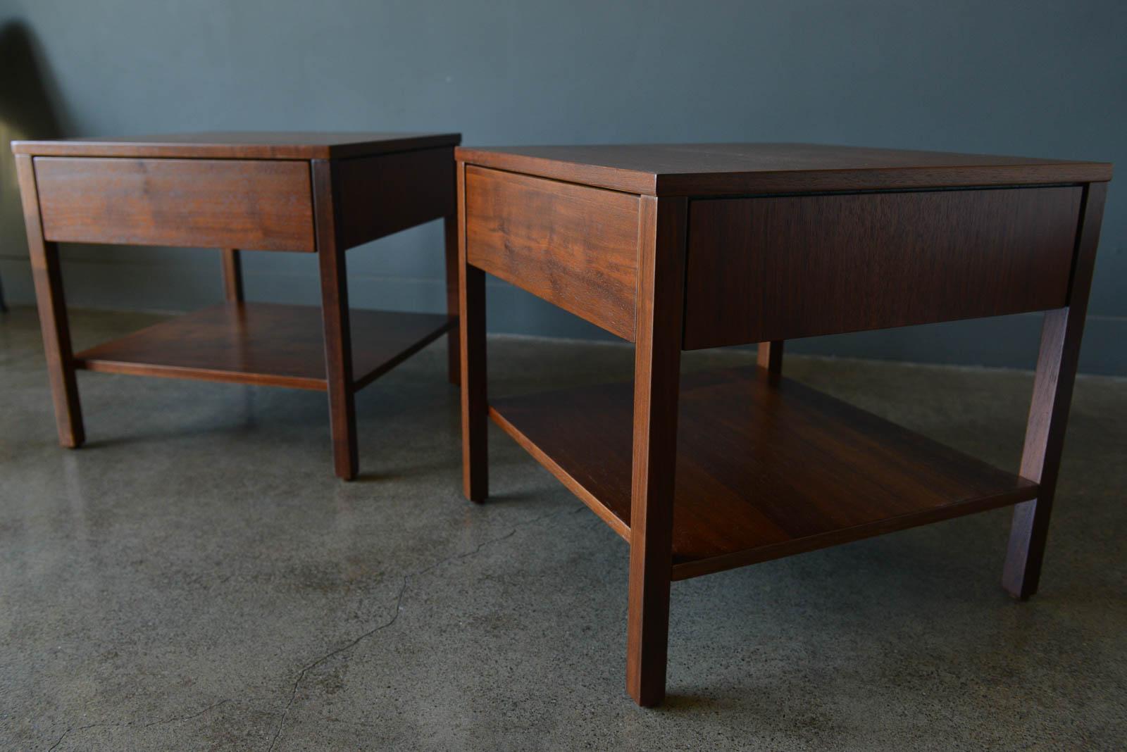 Pair of Walnut Nightstands or Side Tables by Florence Knoll, ca. 1951 1
