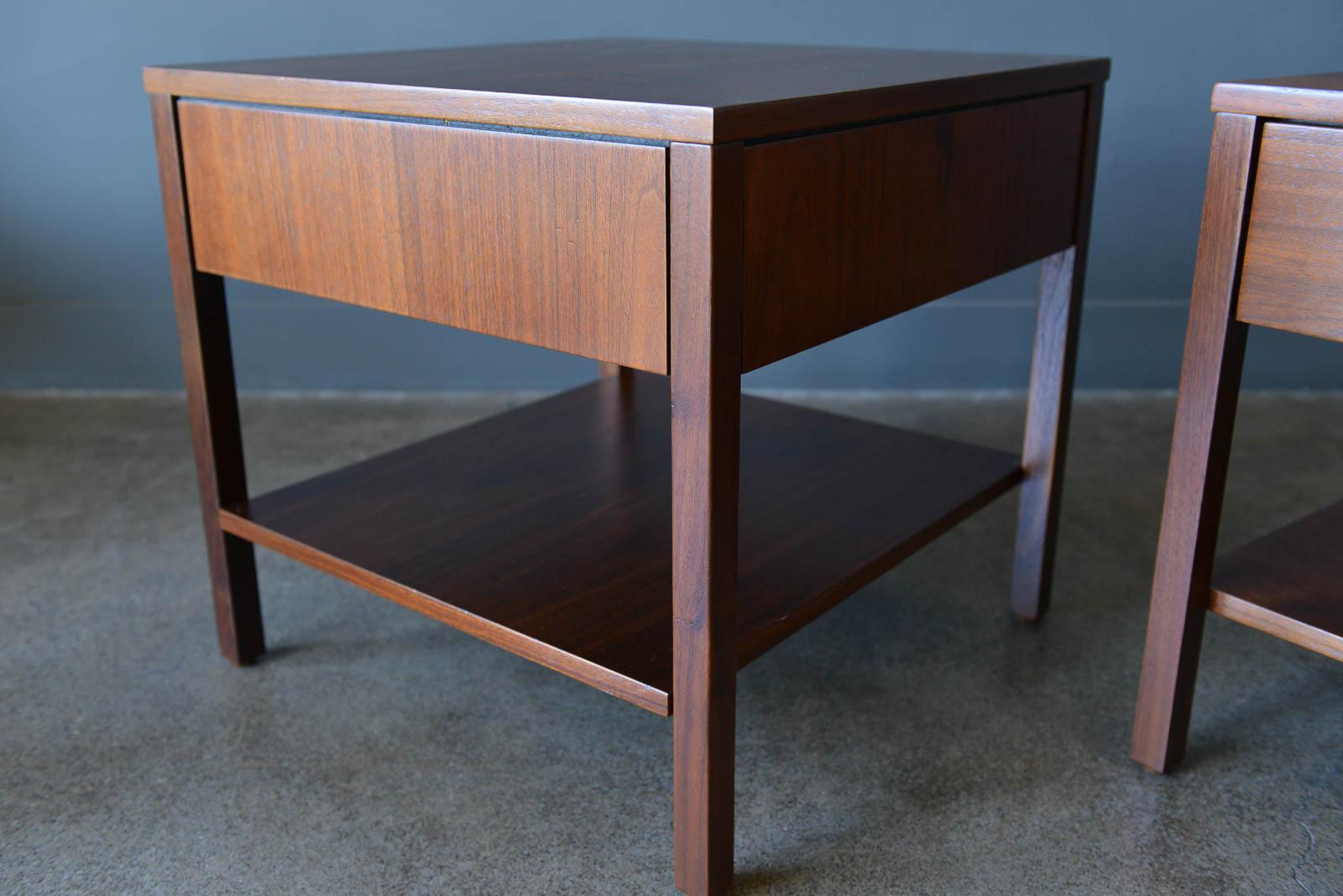 Pair of Walnut Nightstands or Side Tables by Florence Knoll, ca. 1951 2