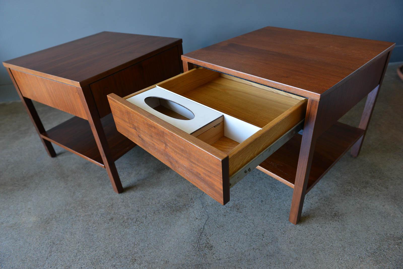 Pair of Walnut Nightstands or Side Tables by Florence Knoll, ca. 1951 3