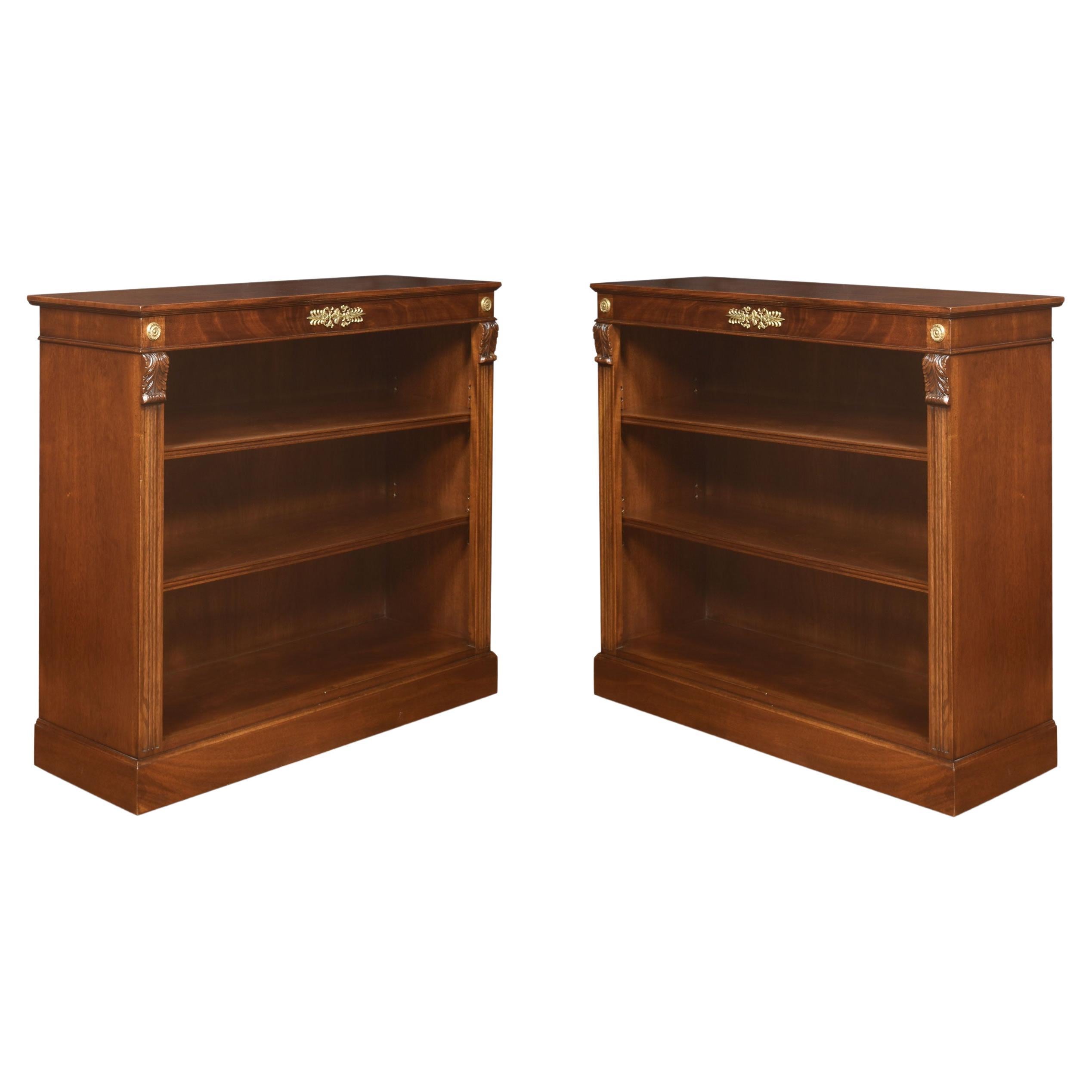 Superb Decorative Pair of Chinese Chippendale Open Bookcases at 1stDibs