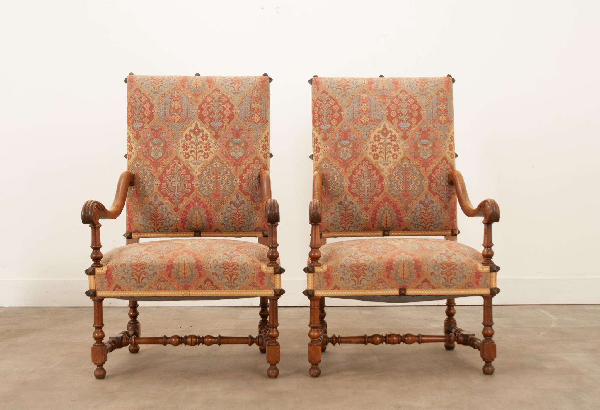 Other Pair of Walnut Os De Mouton Armchairs For Sale