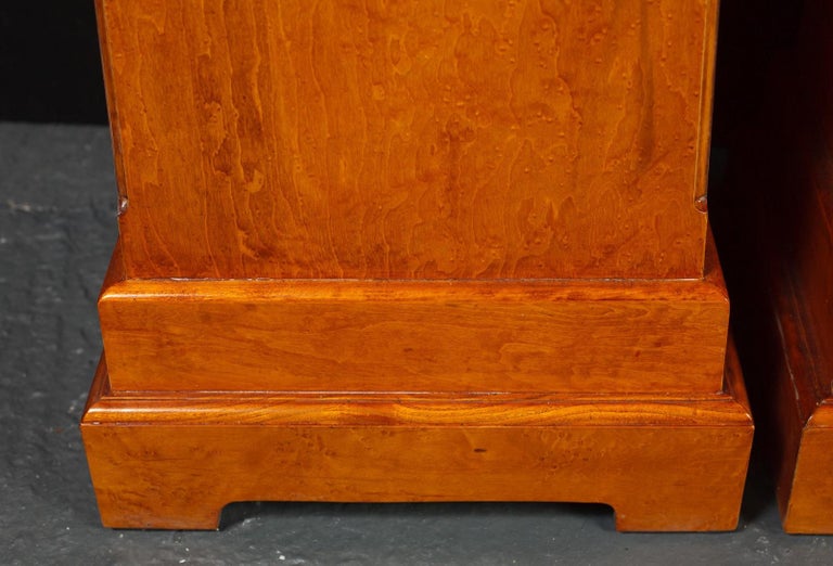 Pair of Walnut Plinths Pedestal Table Stands Deco For Sale at 1stDibs