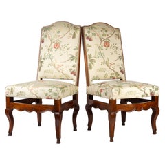 Pair of Walnut Provençal Chairs, 18th Century Period