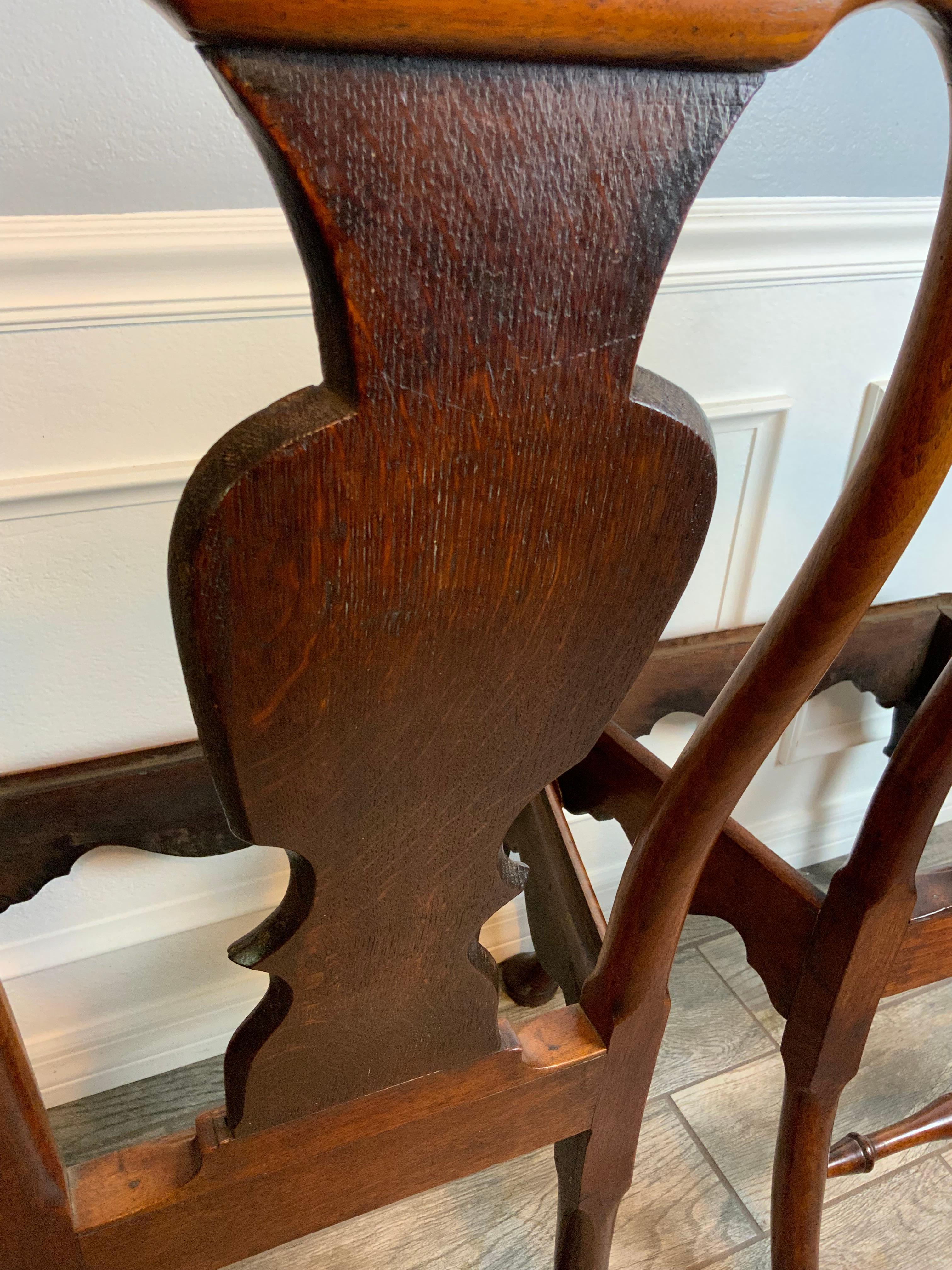 Pair of Walnut Queen Anne Side Chairs For Sale 5