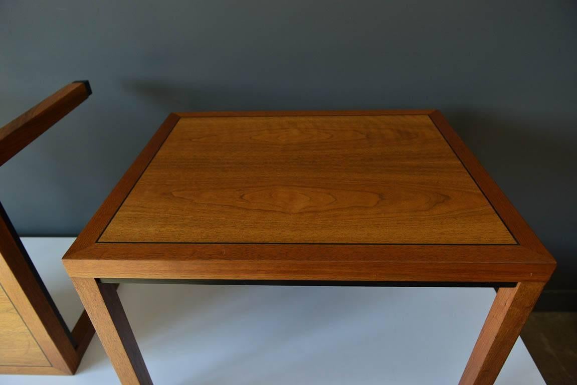 Pair of Walnut Side Tables by Directional, circa 1970 1