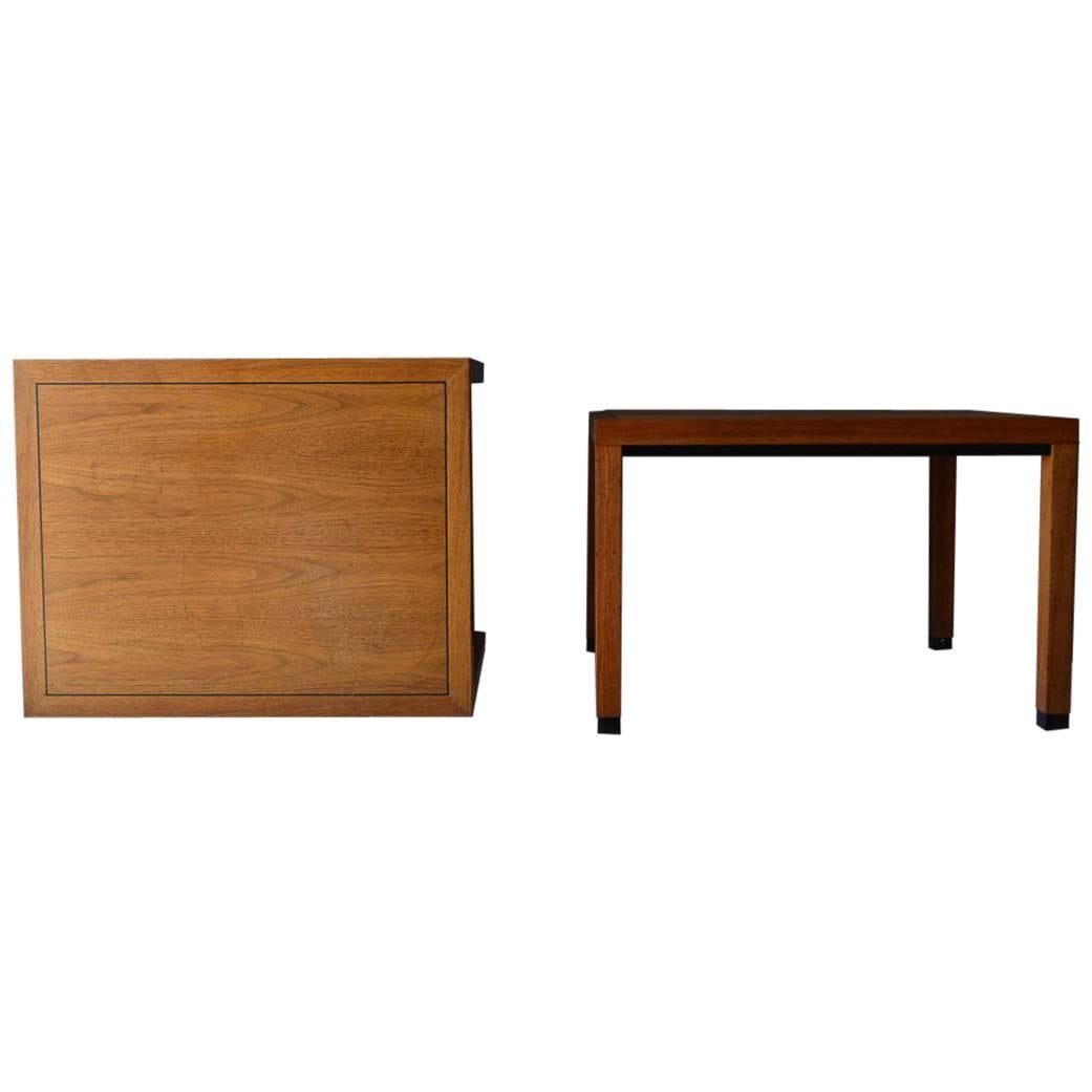 Pair of Walnut Side Tables by Directional, circa 1970